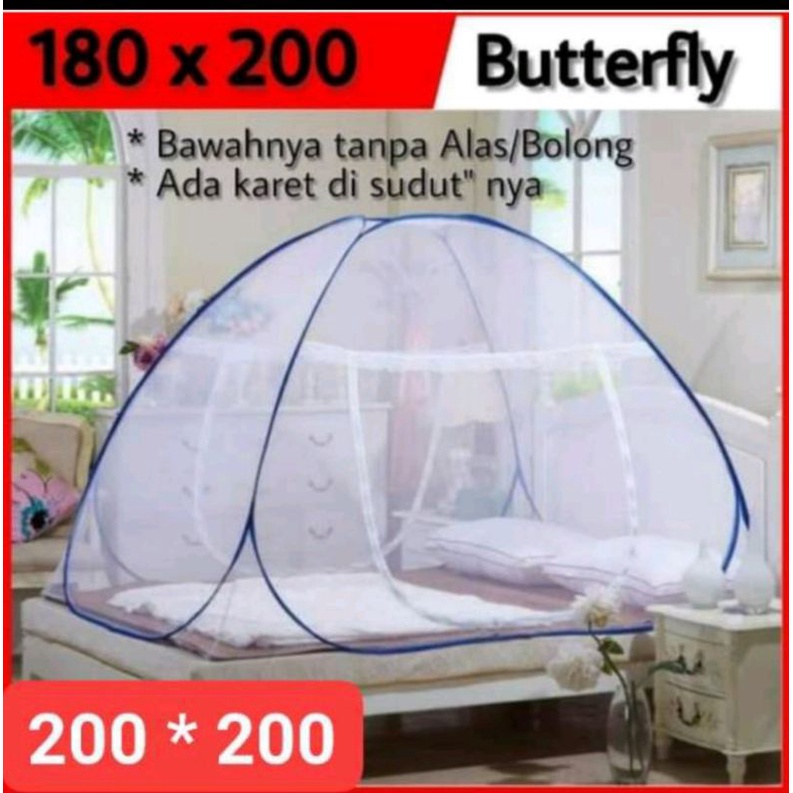 KELAMBU LIPAT BUTTERFLY JUMBO 200*200