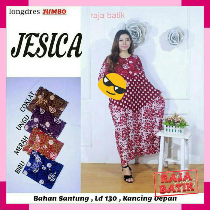 daster batik eceran Grosir Longdress yenica//gamis super jumbo grosir solo