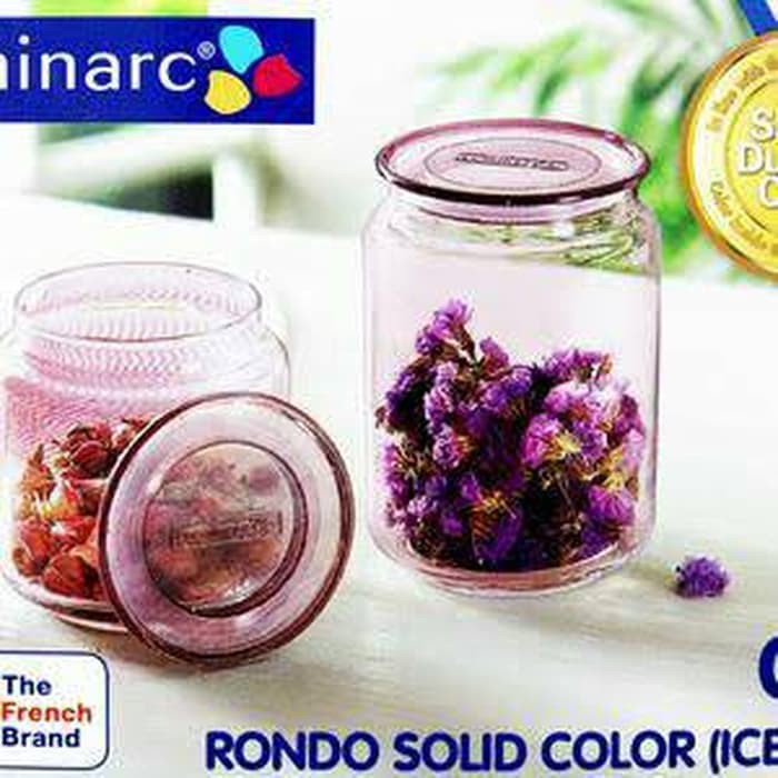 Toples kaca bening Luminarc ice pink/Toples Jar Luminarc  uk.0-75L