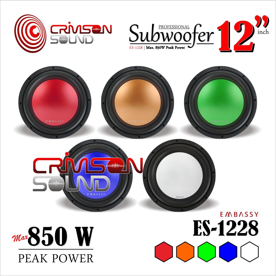 Subwoofer 12 Inch Double Coil EMBASSY ES-1228