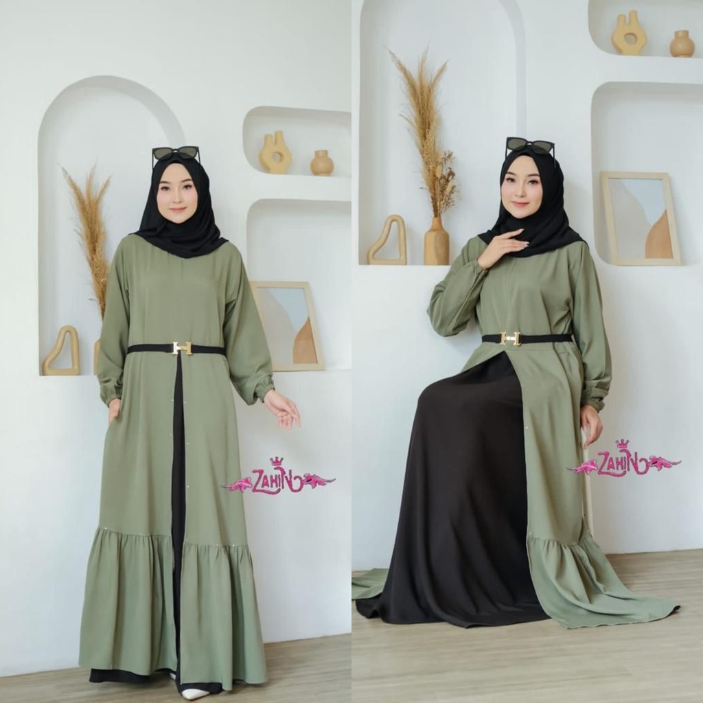 DRESS SHARA ORI ZAHIN MODEL TERBARU CRINGKLE ITYCREPE PREMIUM DAN KAMILA 2 IN 1 OUTHER KONDANGAN SYARI WANITA MEWAH ALMIRA ZAHIN ORI