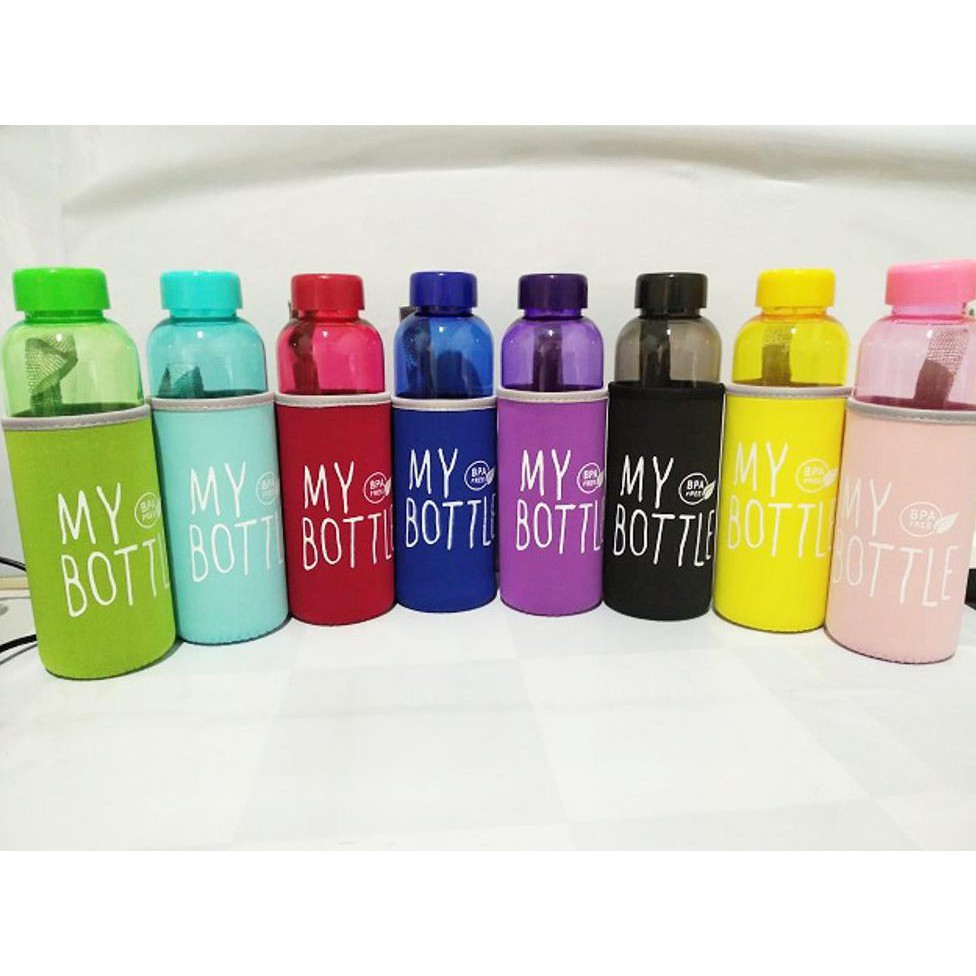 TERBARU Botol Minum My Bottle AQUA 1 LITER -  My Bottle Plus Pouch