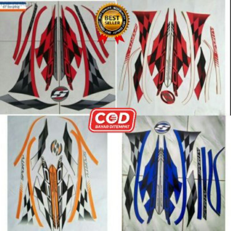 (ORI) stiker Sticker Striping Motor Honda Scoopy Sporty 2018