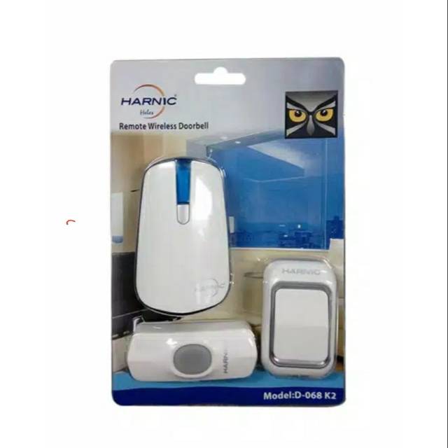 Door Bell Rumah Wireless colok Listrik HARNIC HELES D068K2 dgn 2 Remote