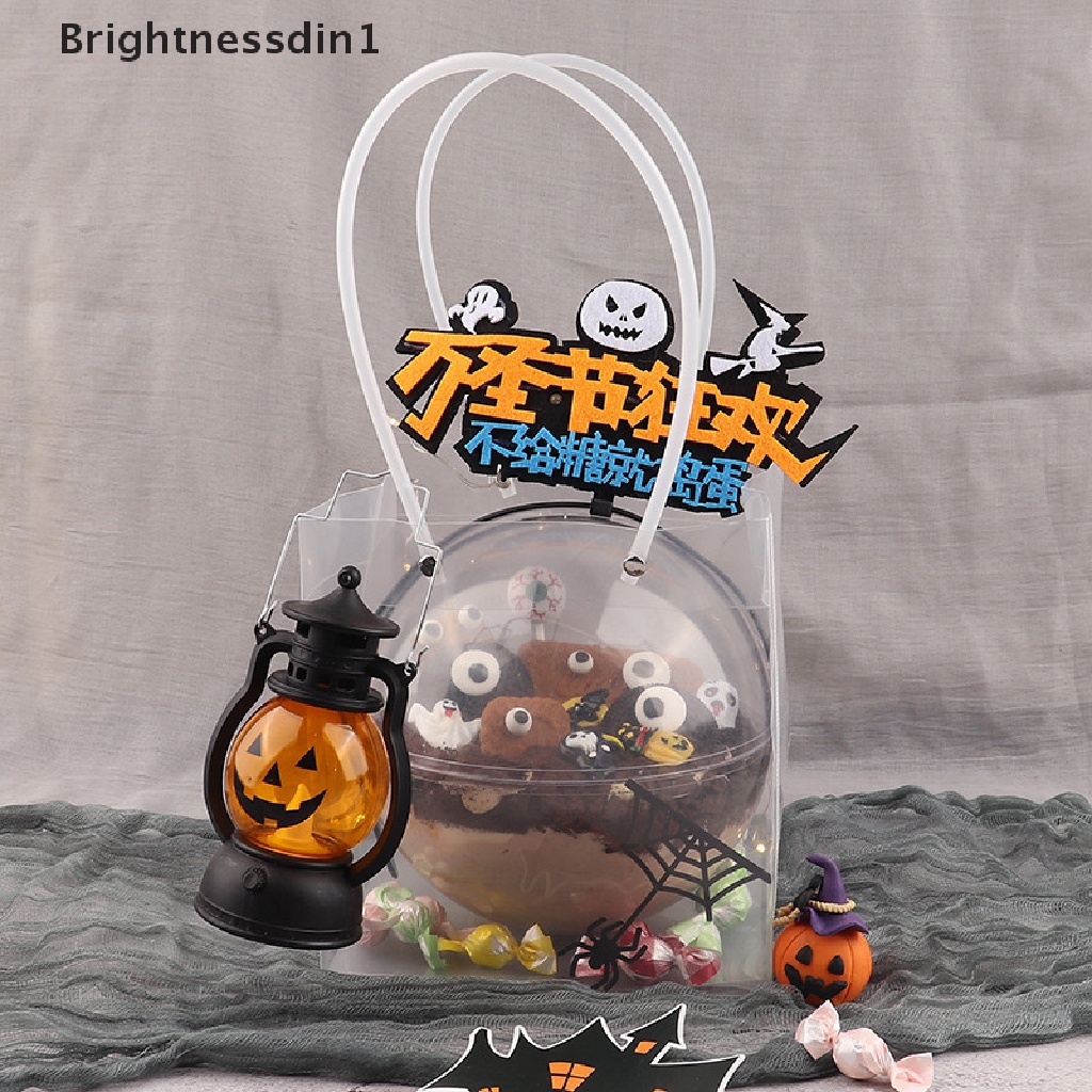 (Brightnessdin1) Lampu Lentera LED Bentuk Labu / Hantu Untuk Dekorasi Halloween