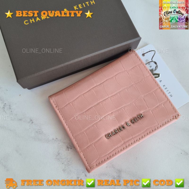 dompet vintage multi croco color ck wanita cnk bifold lipat dua tipis kecil mini and small size