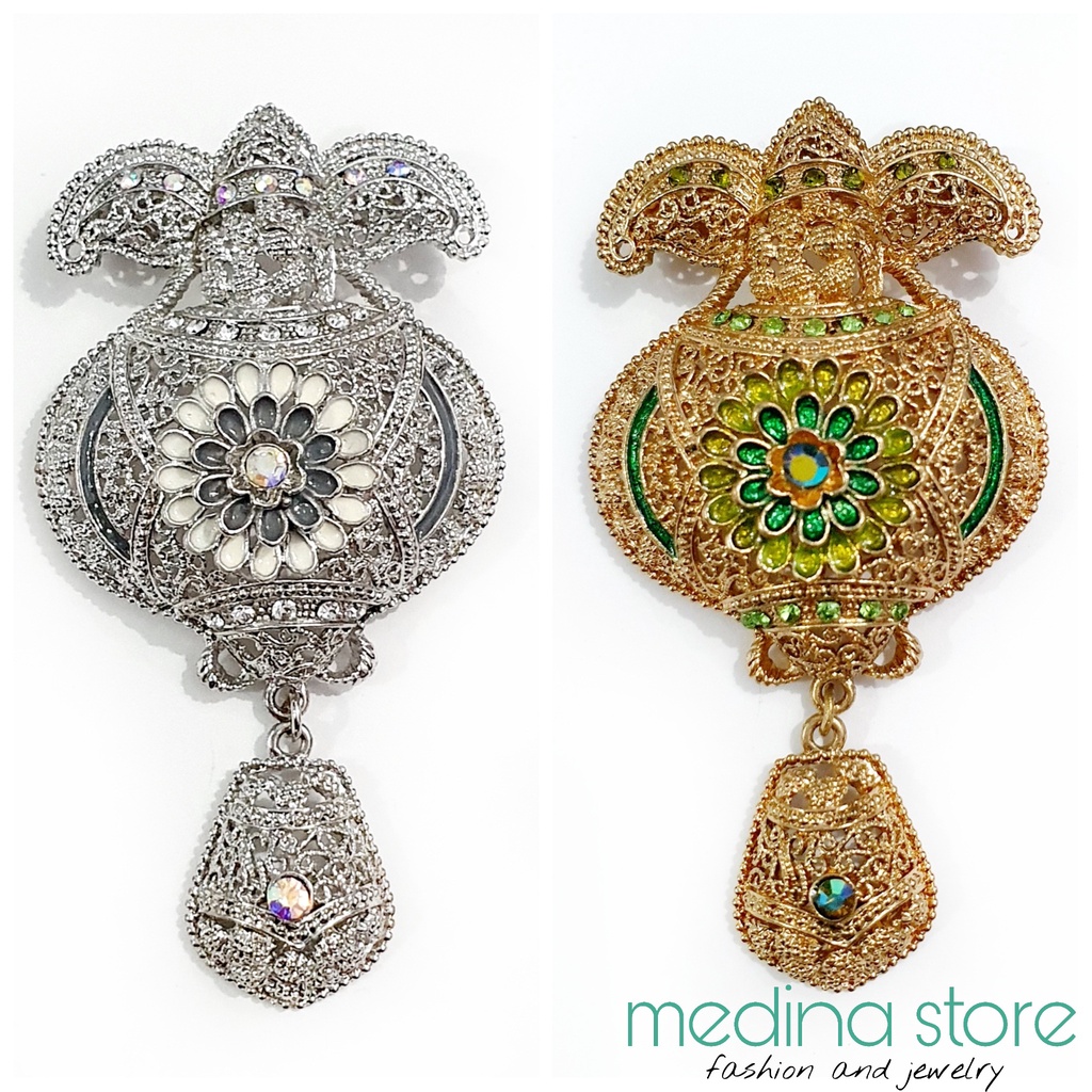 Bros Kebaya Mewah/Bros Besar Elegant/Bros Jurai/Bros Cantik Mewah Murah/Bros Permata Mawar-Newby