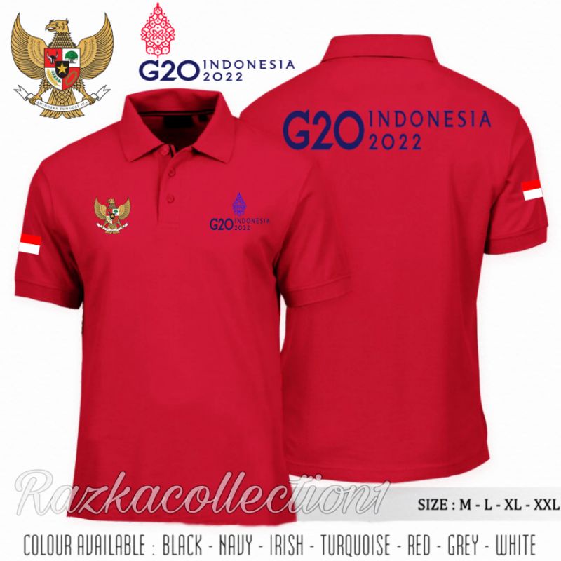 Polo Shirt Garuda Indonesia G20 Indonesia 2022 / Kaos Kerah G20 Indonesia 2022