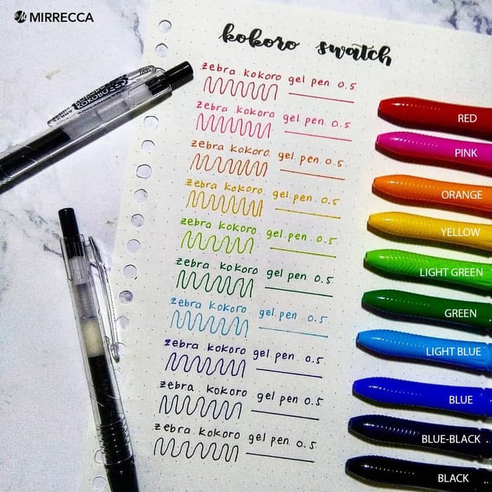 

HARGA HEMAT ZEBRA KOKORO 0.5 MM GEL PEN BOLPEN PULPEN WARNA WARNI