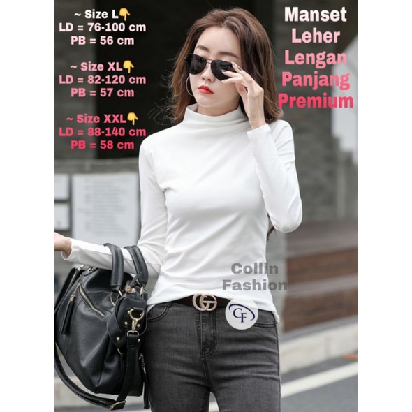 Manset Turtle Neck Lengan Panjang Premium dan Soft