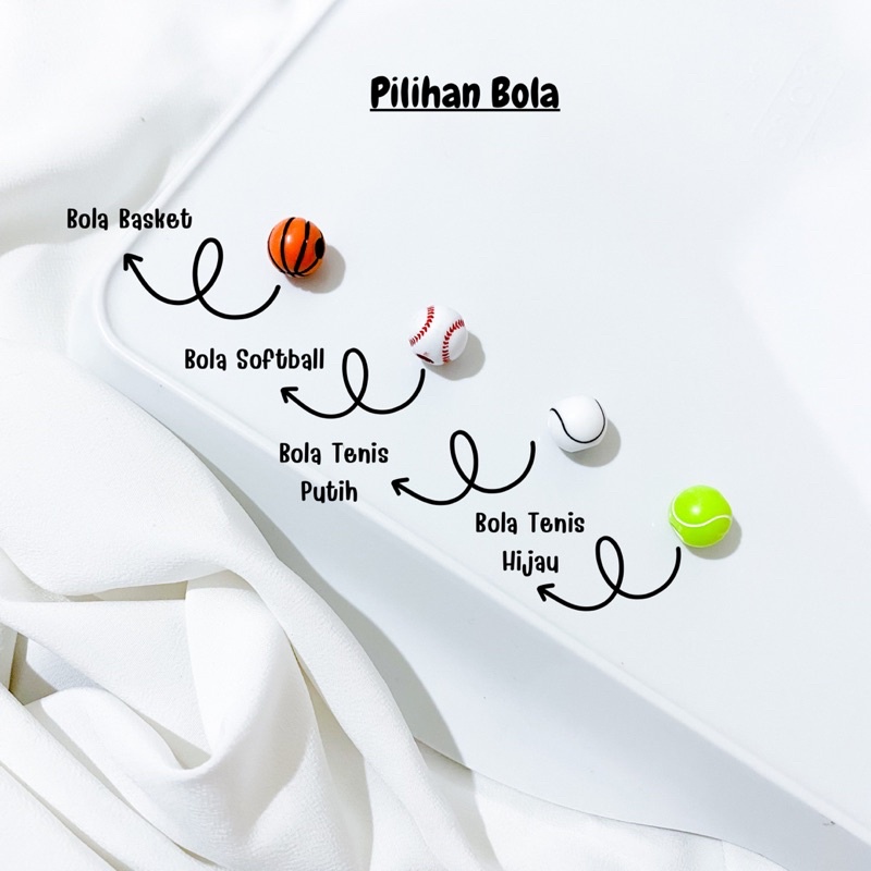 gantungan custom nama model bola / strap ball chain custom nama / strap phone custom nama