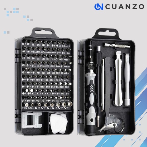 115 in 1 Screwdriver Set Reparasi Smartphone Insulated / Alat Reparasi Perbaiki Jam Tangan Hp Laptop Komplit Lengkap Set Original / Screwdriver Set Terkiro Laptop / Obeng Hp Iphone Oppo Xiomi Android Asus Samsung Elektrik Plus Full Set Magnet Magnetic