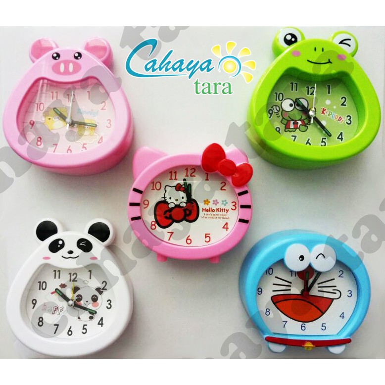 Jam Weker Beker Alarm Karakter Hello Kitty Doraemon