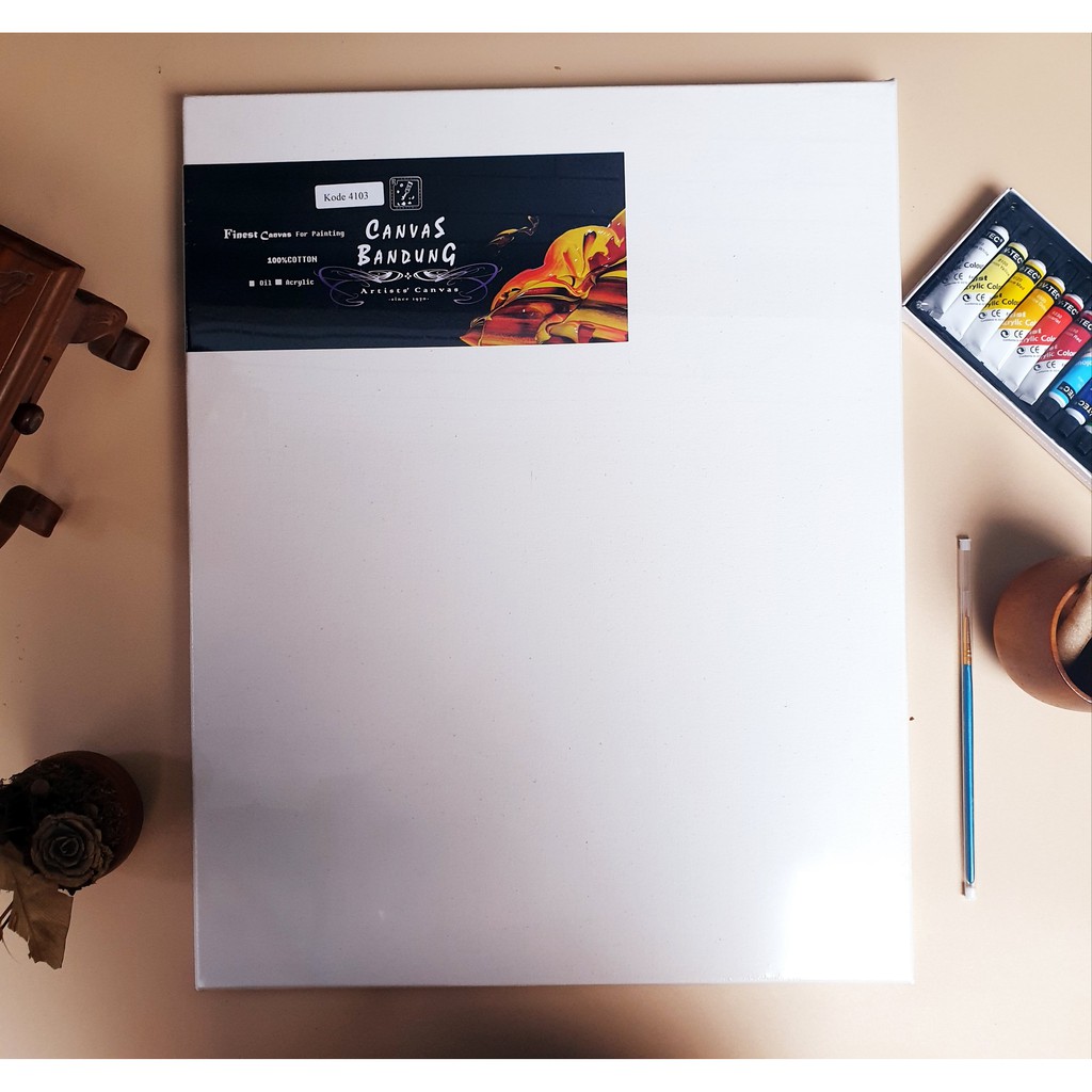 

CANVAS BANDUNG Ukuran 40x50cm PREMIUM Best Quality Hand Made Canvas / Kanvas Lukis Spanram 40 x 50