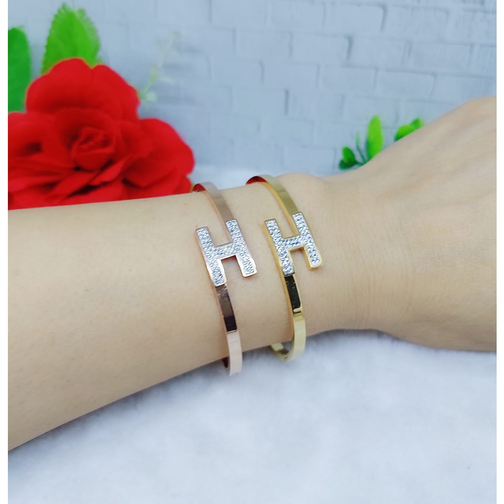 Gelang &amp; Cincin Titanium Set Permata