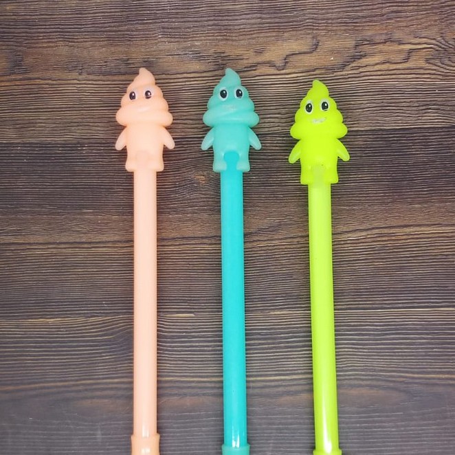 

(3pc)Pulpen Pena Karakter Bentuk Kepala Poop Face Lucu Bolpen Karakter Unik Pulpen Karakter Gel Imut Pulpen Gel Pena