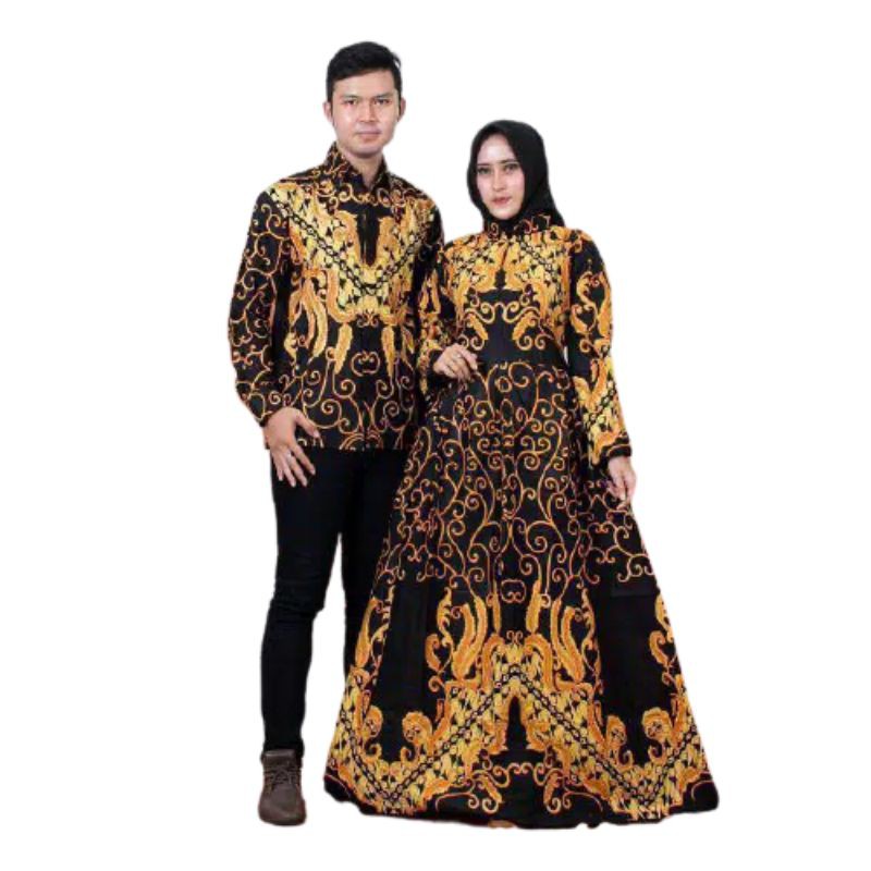MAJUJAYA BATIK - COUPLE BATIK GAMIS / DRESS BATIK COUPLE - CB308-KODE 7