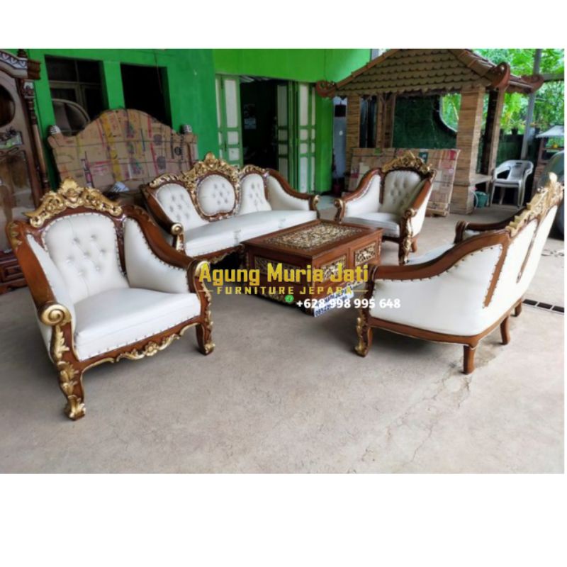 Kursi Monaco Jati Kursi Tamu Ukir