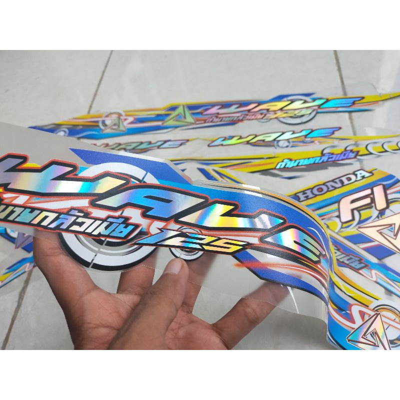 striping wave 125 transparan hologram triangle mode