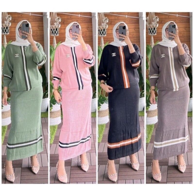 SETELAN RAJUT BATWING/KALONG