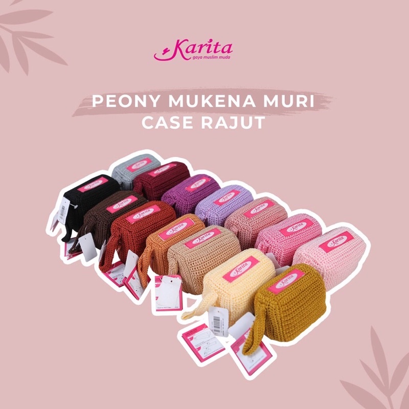 SALE Mukena MURI Peony (case rajut) Atas Bawah by Karita