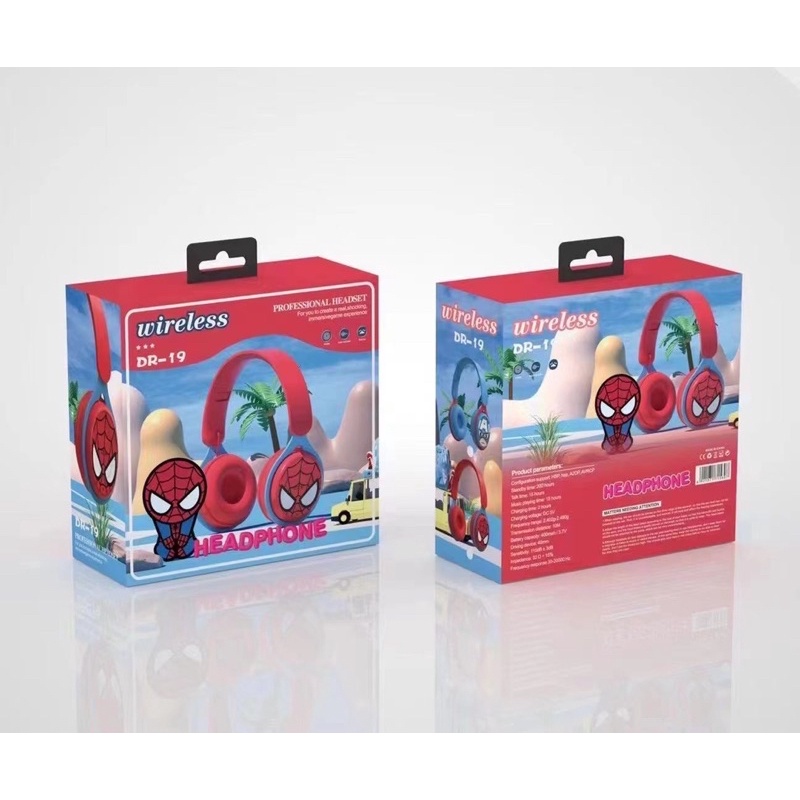 HEADPHONE BANDO BLUETOOTH / WIRELESS TYPE DR 24 SPIDERMAN/DR 25 CAPTEN/DR 26 MICKEY/DR 27MINNIE