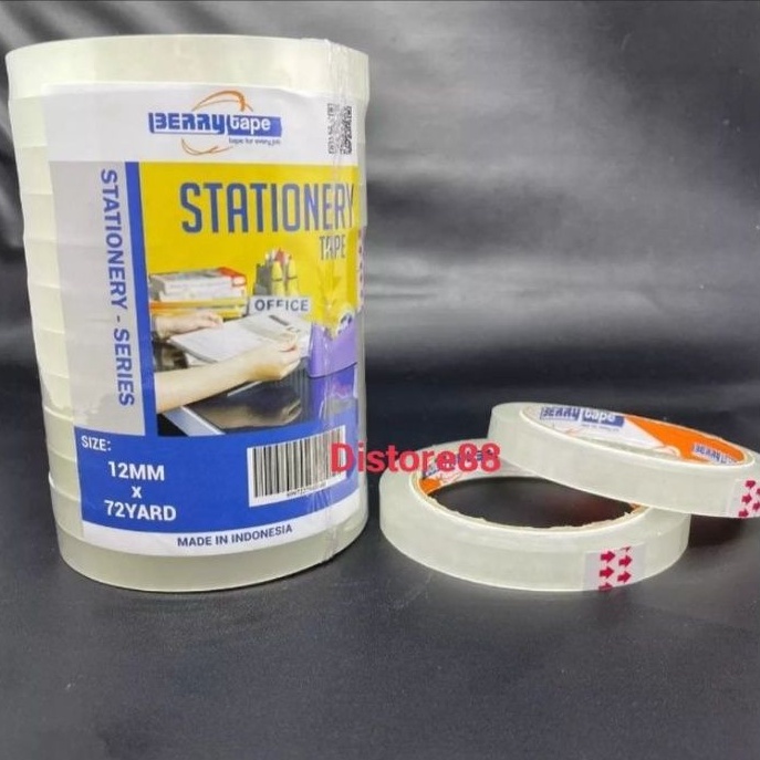 

Isolasi Solatip Statonery Tape Berry 0,5 inch/ Solasi 12mm x 72 yard Berry MC-45 ( 1 Pcs )