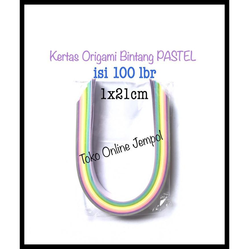 

Isi 100 Pastel Kertas Origami Bintang Star Paper Quilling Atk1231Bt