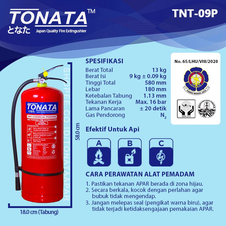 APAR 9KG Bubuk ABC Powder TONATA / Set Komplit