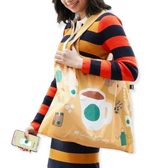 Starbucks x Loqi Recycled Foldable Bag | Tas Lipat