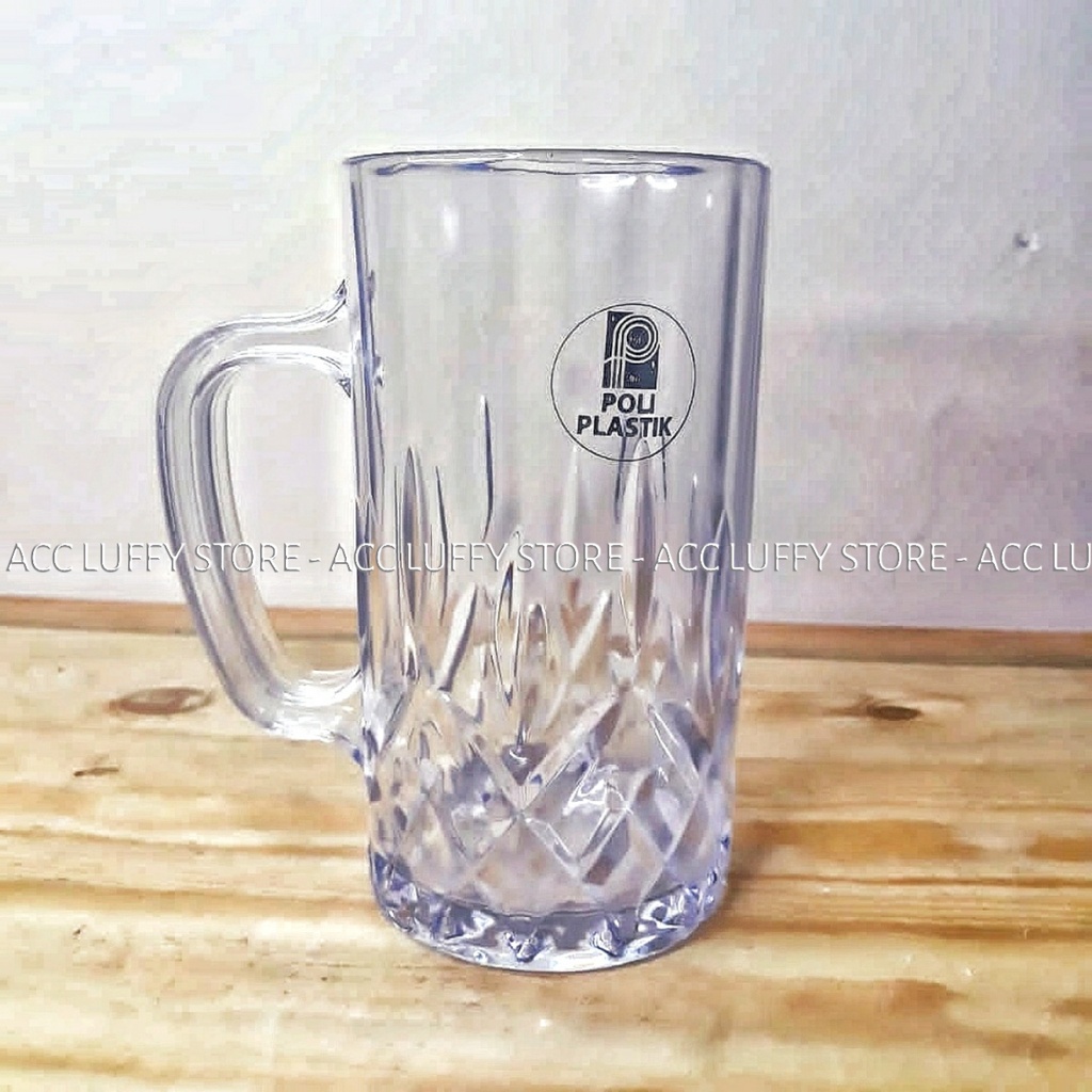 PROMO 4 PCS GELAS KRISTAL POLI PLASTIK 450ML // GELAS JUS // GELAS TANGKAI // GELAS WINE