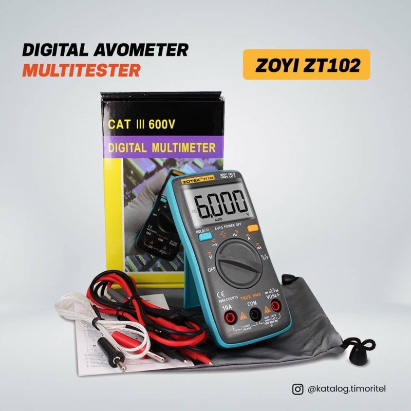 MULTITESTER DIGITAL ZOYU ZT102A