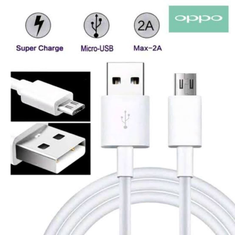 CABLE CHARGER OPPO MICRO USB VOOC ORIGINAL SUPPORT FAST CHARGING