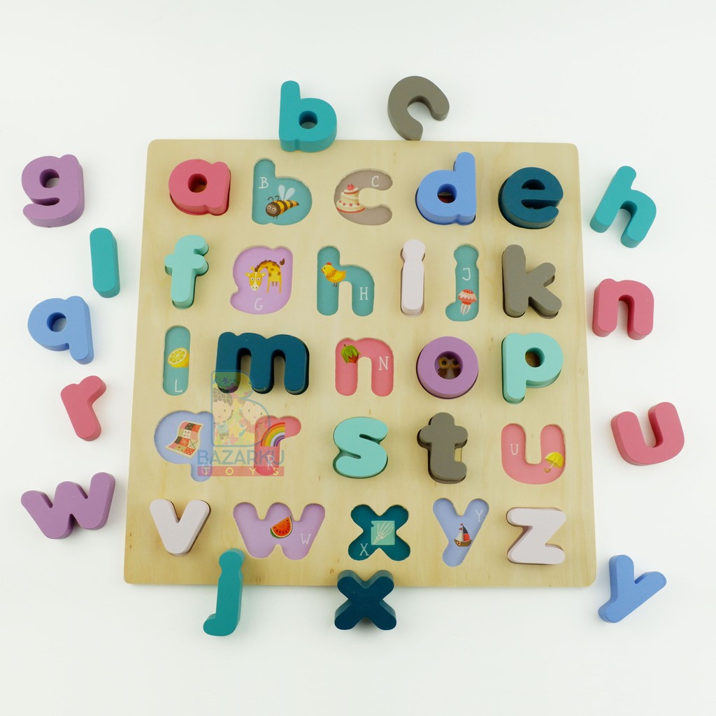 Ohye Chunky Puzzle Pastel Wooden Puzzle Anak Puzzle Kayu Jigsaw Puzzle 3D Mainan Edukasi 162-29