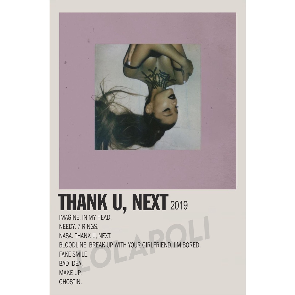 Poster Cover Album Thank U, Next - Ariana Grande