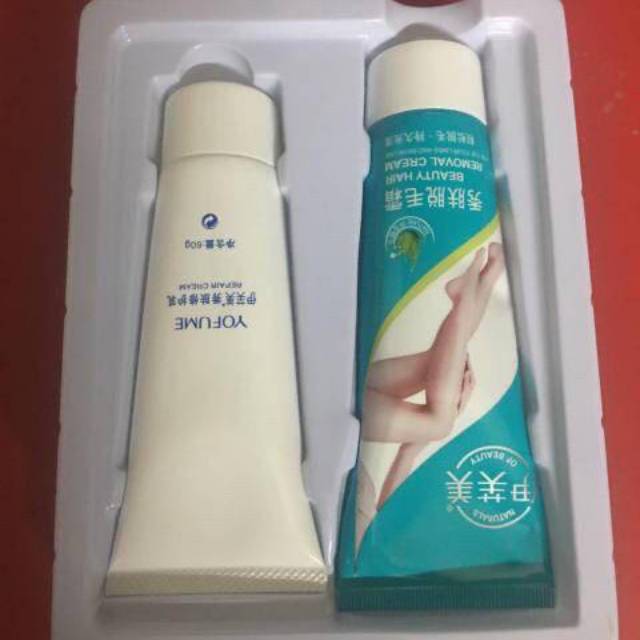 Yofume cream perontok bulu permanen/penghilang bulu 100% asli