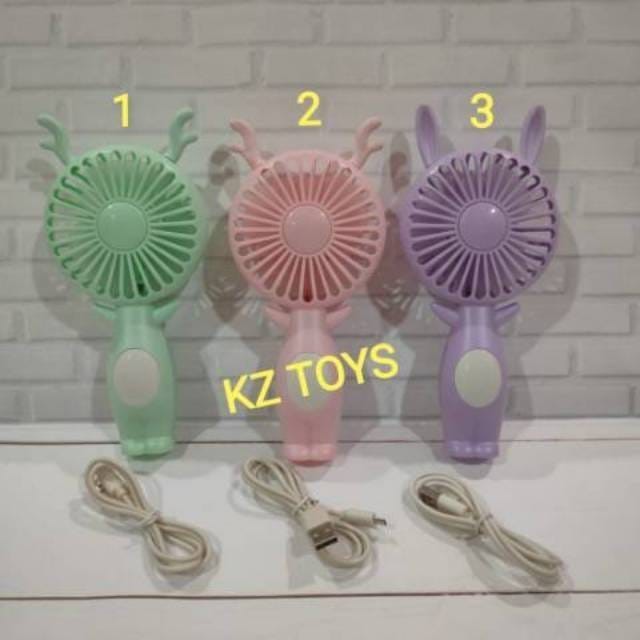 Kipas Angin Gradasi BEAR Viral Mini Portable USB Charge Kipas Angin Genggam Rechargeable Fan 3-Speed