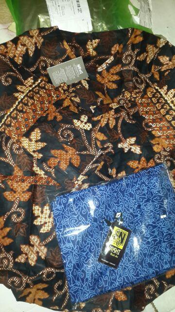 Blouse Batik Wanita Atasan Batik Peplum Terompet Lonceng Sogan Blarak Seno Kipas Cendrawasih Merak