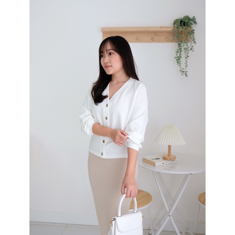 Kadaka T-0412 Blouse Dropneedle Knit Tangan Panjang