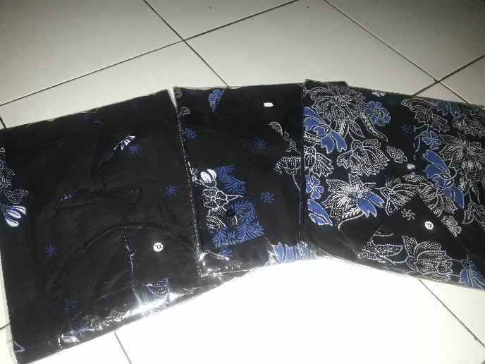 Batik Couple Keluarga - Couple Batik Indonesia Sarimbit Gamis Familly Set Hrb026 Batik Putra Hadi