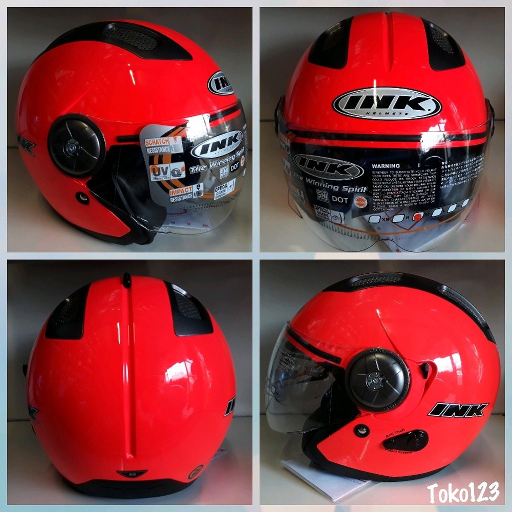 INK Stillo half face double visor retro Limited