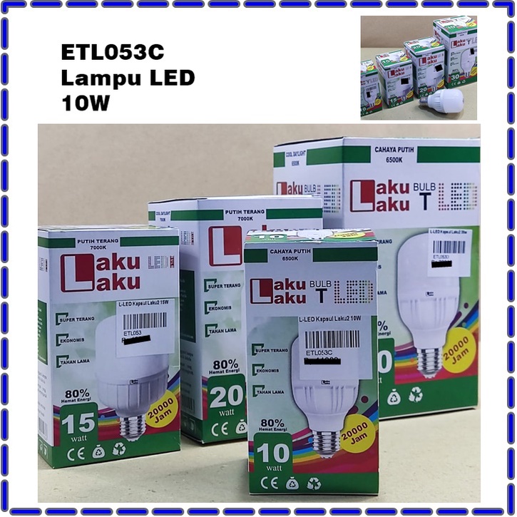 ETL053C Lampu/Bohlam LED No 10 ( 4.6 Watt )