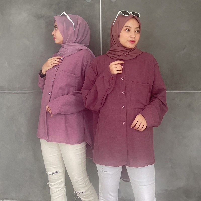 KEMEJA CRINKLE SNOWY