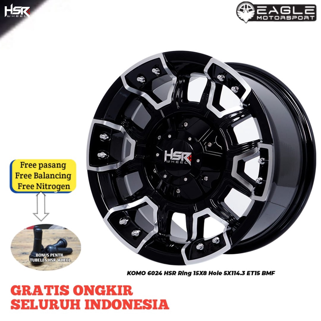 Velg R15 Pelek Mobil Innova Xpander Terios Rush Pelek ORIGINAL HSR KOMO Ring 15 Off-Road