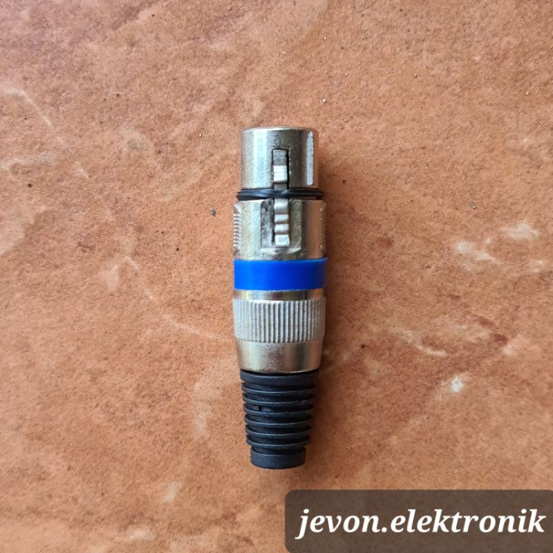 Soket Canon Cover Akai Female Mono Canare New Socket Hitam Merah Kuning Hijau Biru