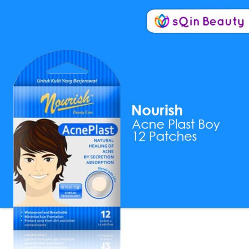 ORIGINAL NOURISH ACNEPLAST PLESTER PENUTUP JERAWAT BOY 1 PACK ISI 12 PC