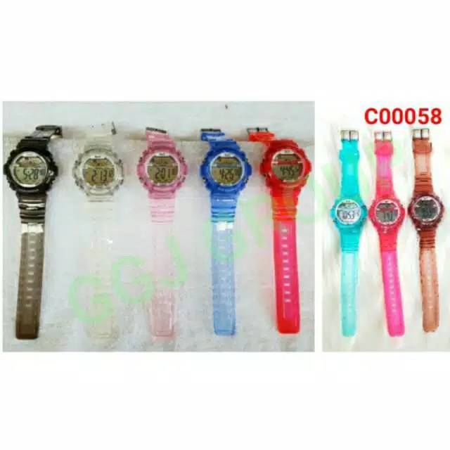 C ( C58 ) JAM TANGAN SPORT / WATER RESISTANT 3 ATM / TAHAN AIR