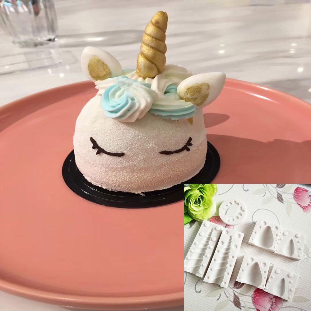 Populer Unicorn Cetakan Silikon DIY Coklat Membuat Kue Kering Fondant Permen Tanah Liat Baking Tools