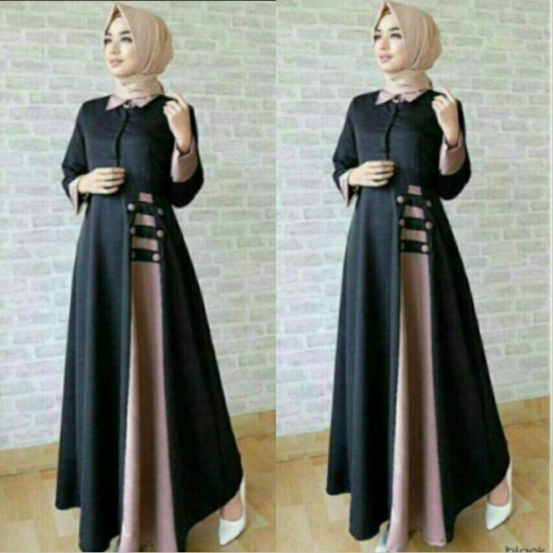 GAMIS MUSLIM  PESTA  GAUN  PESTA  MUSLIM  KAFTAN SALMA ORGANZA  