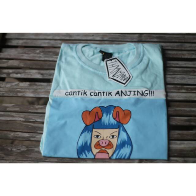 Kaos Cantik Cantik Anjing Warna Biru Turkis Quality Premium